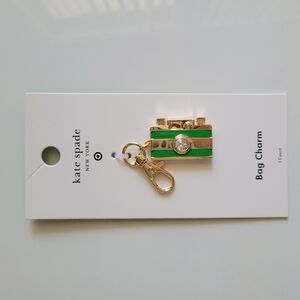 Kate Spade New York x Target - Green and Gold Camera Bag Charm Keychain NWT